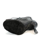 Simona - Black Satin - Suede Sole - Dance Floor Only