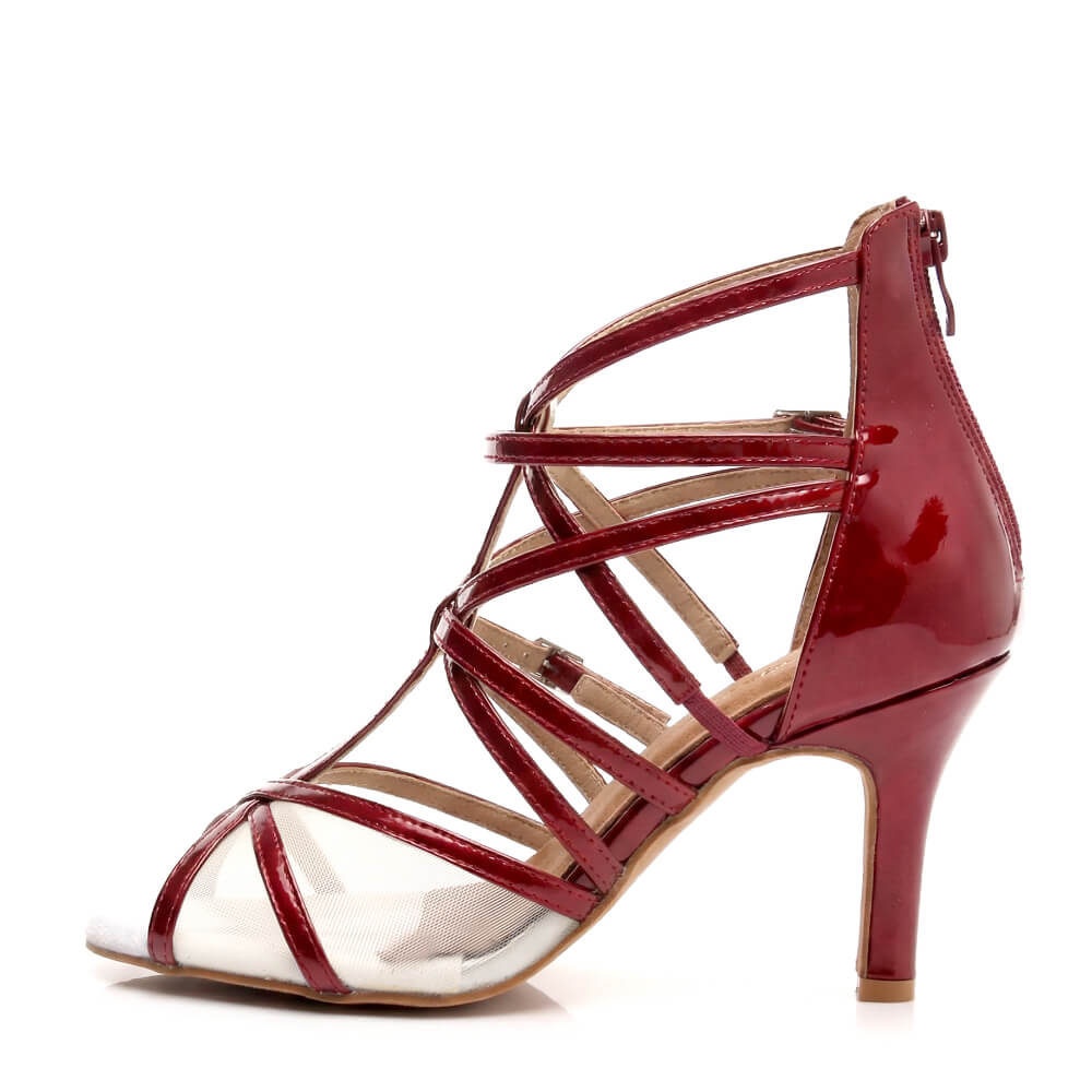 Skylar - Burgundy Vegan Patent - Street Sole