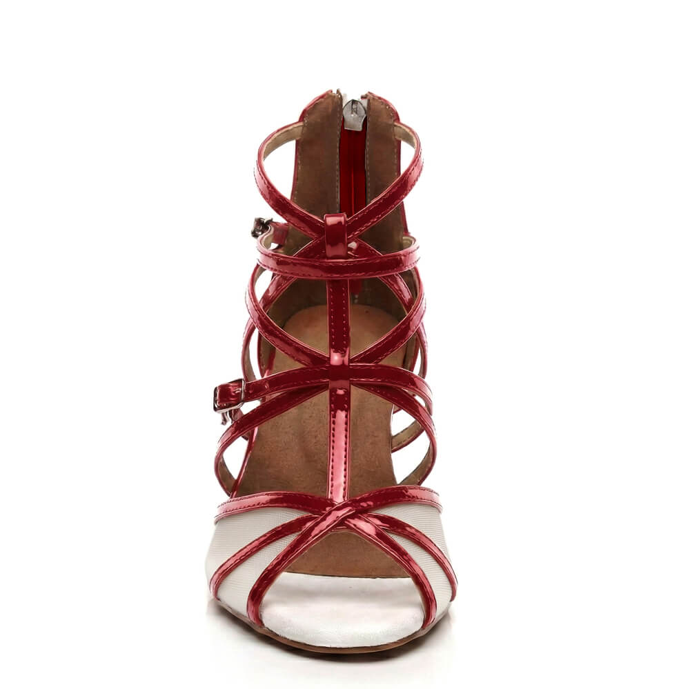 Skylar - Burgundy Vegan Patent - Street Sole