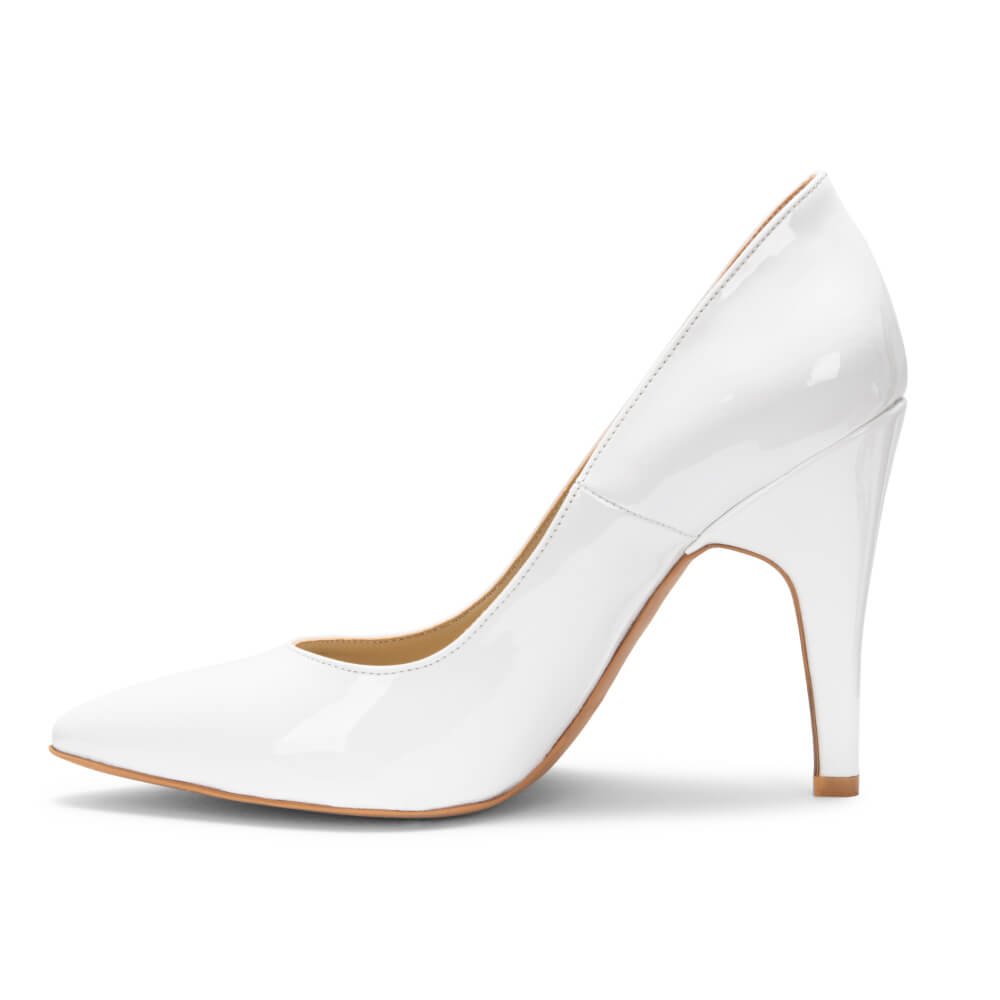 Sybil - White Vegan Leather - Street Sole