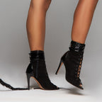 Under The Influence - Black Vegan Suede - Suede Sole - Dance Floor Only