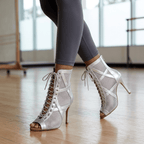 Xiomara - Matte Silver Vegan Leather - Street Sole