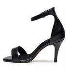 Zoé - Cuir végan noir - Semelle en caoutchouc